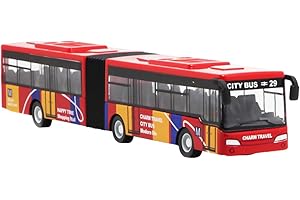 FCXVXCL Diecast Pull-Back Bus Toy Set - Mini Friction Powered City Play Vehicle Toy Car Model - Kids Gifts
