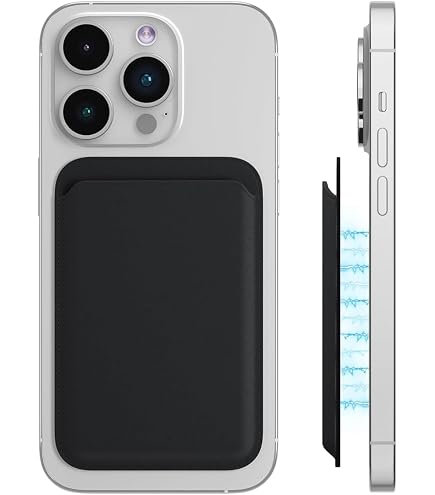 Portafoglio Magnetico Magsafe GZRXIOUS – Sottile, Capienza 6 Carte, Anello Portadito E Attacco Potente Per IPhone 17/16/15/14/13