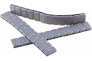 BB-EP Klebegewicht – 4 Riegel a 60 Gramm (12x5 gr.) Auswuchtgewicht – Wuchtgewicht für Alufelgen Silber/Grau – 240 Gramm