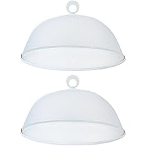 Wiroouia Lebensmittelabdeckhauben 2er Set - 27 Cm Metall Fliegenhauben Mit Griff Für Küche & Outdoor