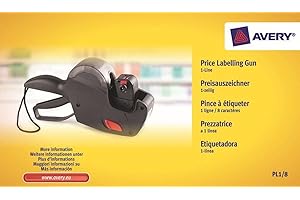 AVERY ZWECKFORM Avery Easy to use, Starter Kit, Pricing/Price Gun, Multi Use, Black (White Labels), 1 x Price Gun, 1 x roll of 1500 Price Labels, 1 x Ink Cartridge (PL1/8)