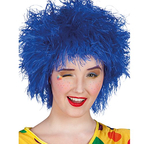 Preisvergleich Produktbild NEU Perücke Frizzy, Strubbel-Look, blau