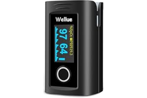 VIATOM Oxímetro de pulso de debo para Adultos,Pulsioxímetro Medidor Saturacion Oxigeno de Dedo, Saturometro de oxigeno con Alarma de Niveles Bajos de Sp02 y de Frecuencia Cardíaca, Pantalla OLED