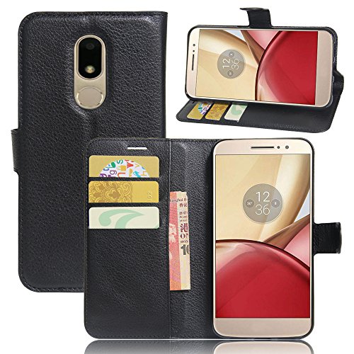 Custodia Archos 55 Helium Ultra, Frlife Custodia Portafoglio in pu Pelle, Portafoglio Cover con Porta Carte, Funzione Stand, Chiusura Magnetica Per Archos 55 Helium Ultra (5.5 pollice) smartphone Nero