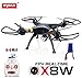 Produktbild Yacool ® Syma X8W WiFi Echtzeit Video 2.4G 4CH 6 Achse Venture mit 0.3MP Kamera RC Quadcopter FPV (schwarz) 2015 NEUE ANKUNFT + extra- 2000mAh Akku