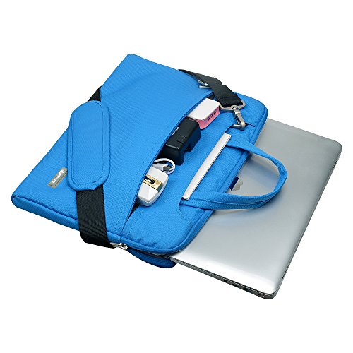 Qishare 13 3-14 Zoll Multifunktions-Polyester-Gewebe-wasserdichter Laptop-Schulter-Beutel  justierbarer Schultergurt u  Unterdr  ckbarer Handgriff  be
