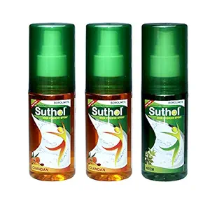 Suthol by BOROLINE Neem 1X100ML Suthol Chandan Spray 2X100ML - Combo Pack of 3 (100ML X 3)