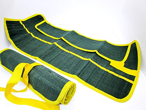 Toolzone - Bolsa de herramientas enrollable (lona, 12 bolsillos)