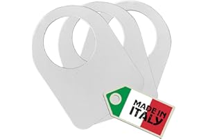 Euposia - Cave Collection - Etichette da Cantina - Collarini per Identificazione Bottiglie Vino - Wine Cellar Tag - Conf. 100 pz. - Made in Italy (Bianco_100pz.)