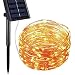 Produktbild 12M Dekoration Solarenergie Lampe,100LED Kupferdraht Garten Garten Urlaub Solarbetriebene Teichlichter Unterwasser solar licht Verstellbarer Outdoor Tauchbaustein für Garten, Hof, Springbrunnen, Pool Von Jaminy (Gelb)