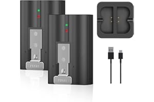 Zahala Battery Ring Außenkamera Akku, Ersatzakku für Ring-Doorbell Kamera 2/3/4, Spotlight Kamera und Stick Up Kamera für Aussenkamera 2nd & 3rd Gen (6040mAh 3.65V) (2 Batterien+Ladestation)