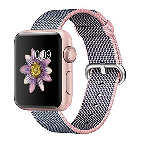 Boosted Apple Watch - Banda de repuesto 38 mm la mejor correa tejida de nailon con hebilla cl sica para Apple iWatch y Sports Edition Serie 1 serie 2 y serie 3 LightPink Blue 38 mm reviews Boosted Apple Watch - Banda de repuesto 38 mm la mejor correa tejida de nailon con hebilla cl sica para Apple iWatch y Sports Edition Serie 1 serie 2 y serie 3 LightPink Blue 38 mm