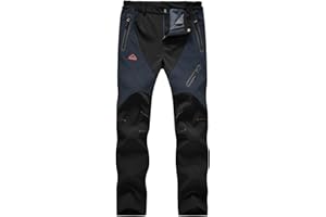 donhobo Damen Hosen Fleece Gefüttert Winterhose Winddicht Warm Verdickte Softshellhose Wasserabweisend Outdoor Wanderhose Funktionshose