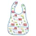 Blulu Waterproof Baby Bibs with Food Catcher Pocket, 3 Pack