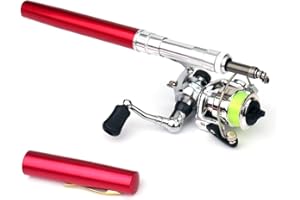 DOORSLAY Lixada Fishing Rod Reel Combo Mini Pen Fishing Pole Kit Telescopic Fishing Rod Spinning Reel Combo Kit