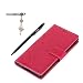 Produktbild Sony Xperia XZ Hülle, Sony Xperia XZ Schutzhülle, Alfort 3 in 1 Lederhülle Fashion Design Premium PU Leder Hohe Qualität Tasche Case Cover Kasten Abdeckung Wallet für Sony Xperia XZ 5.2" Smartphone Funktion Standfunktion Unterstützte Telefone und Magnetverschluss mit Schmetterling ( Rote ) + Alfort Schwarz Stylus Pen + Netter Staub Stecker