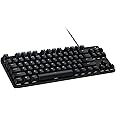 Logitech G413 TKL SE Mechanical Gaming Keyboard Compact Backlit with Tactile Switches, Anti Ghosting, Compatible Windows, macOS Black Aluminum, CD51918, 920-010446