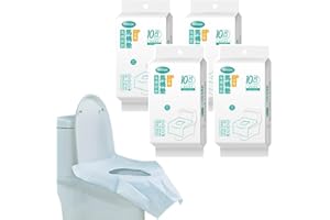 TOMGENRINE 40Pcs protector wc desechable,Papel higiénico universal de gran tamaño, suave e impermeable, para niños, adultos, mujeres embarazadas, para viajes y aseos públicos(Blue）