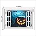 Produktbild WalshK EU 3D Halloween Hintergrund Wanddekoration Abnehmbare Wandaufkleber (A)