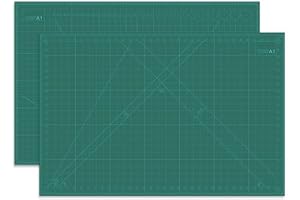 Qatalitic Flexible Cutting Mat, A1 Size (36 X 24 inch), Professional Self-Healing, 5 Layered, Durable Non-Slip PVC, Double Sided with Marked Pattern and Grids, Green