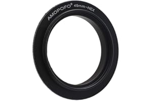 AMOPOFO Anillo inversor macro de 49 mm NEX, adecuado para macro, compatible con bayoneta Sony E, A6300, A7, A7R, NEX-6, NEX-5, NEX-3; NEX-5N, NEX-C3, NEX-5R.