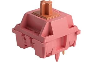 Akko Commutateur de clavier en palissandre pour clavier mécanique, commutateurs linéaires, 5 broches 40gf, fente LED RVB, commutateur de touche MX pour kit de clavier DIY (45 pièces, palissandre)