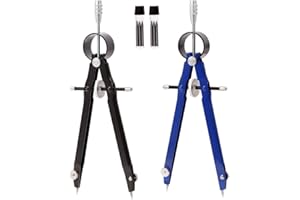 SUJEBKC Compassi per tracciare, Compasso Professionale Leggero e Regolabile,Compasso trumenti per Disegno della Materiale Scolastico Bussola in Acciaio Inox per Bambini Disegno Bussola