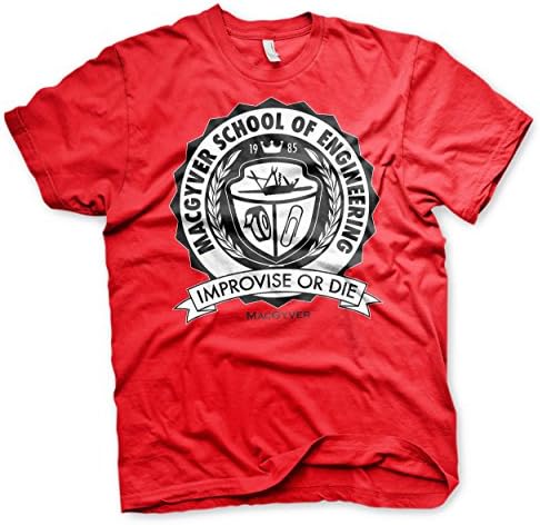 Macgyver School Of Engineering T-Shirt (Red) Official Store T-Shirt