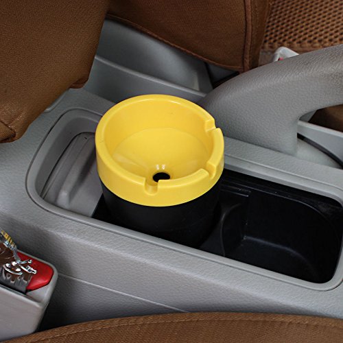 Universal Auto Aschenbecher KFZ Auto Autoaschenbecher für Getränkehalter – schwarz - 4
