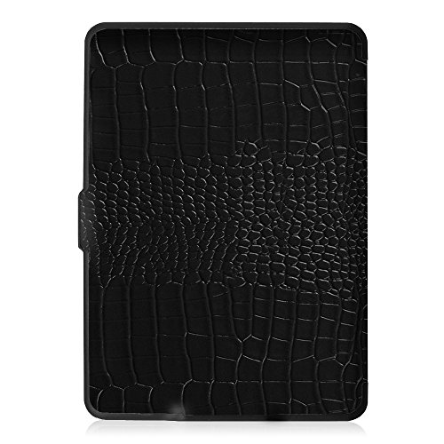 Fintie Kindle Paperwhite Hülle – Die dünnste und leichteste Smartshell Case Schutzhülle Tasche mit auto Sleep / Wake für den neuen Kindle Paperwhite 2016 (mit 300 ppi-Display, 6 Zoll, und integrierter Beleuchtung) und alle Modelle von 2012, 2013, 2014, 2015, Krokodil Schwarz - 6
