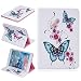 Produktbild Roreikes Apple iPad Mini 4 Hülle, Blumenmuster Muster TPU Leder Flip Magnetverschluss Wallet Kreditkarte ID Card Slots Magnetic TPU Leder Beschützer Tasche Hülle Etui Schale mit Standfunktion Weich TPU Innere Hülle Case leder Flip Beschützer Haut Schutzfolie Case für Apple iPad Mini 4