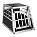 Produktbild WIS Hengda Alu Hundetransportbox Hundebox für Den Transport Kleiner Hunde 54x69x50cm Silber-Schwarz