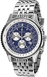 LOUIS XVI Herren-Armbanduhr Artagnan Stahlband Silber Blau Chronograph Analog Quarz Edelstahl 581