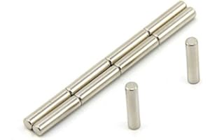 FIRST4MAGNETS N42 Magnete Neodimio Per Arti, Mestieri, Produzione Di Modelli, Fai -Da -Te, Hobby, Ufficio E Casa - 3mm Dia x 13mm Di Spessore - 0,42kg Di Tiro - Pacco Di 10