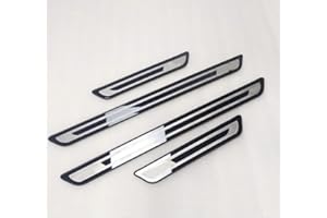 SANQIUTOU Auto Einstiegsleisten Schutz für Skoda Octavia 4 (NX) (2020-2024), TüRschweller Schutz Leisten Schwellerleisten Interieur Ladekantenschutz Edelstahl Material, 4 Stück,Black