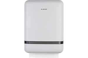 AIKE 400 Feuilles Commercial Distributeur Essuie Main,Grande Capacité Murale pour H2 & Z-Fold Les Plis de Papier de 23 X 9 cm ou Plus Petits Distributeur Papier Essuie Main pour Hôtel-Restaurant