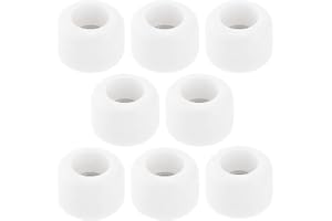 ECSiNG 8 st polyuretan CNC greppbräda lager hjul professionell mini skateboard kullager hjul för trä greppbräda vit/svart 7,5 x 5,2 mm