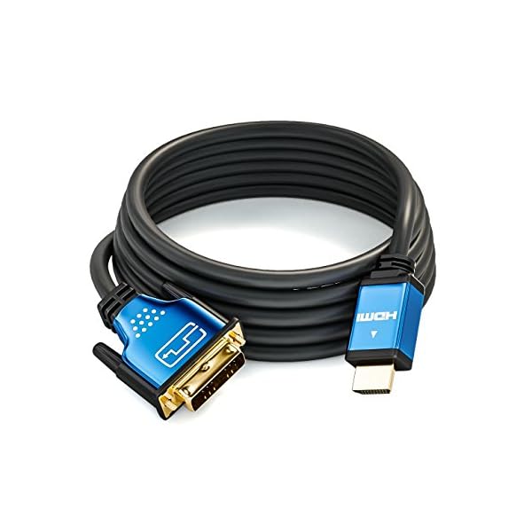 deleyCON 0,5m Cable HDMI a DVI - Conector HDMI para Enchufe DVI 24+1 HDTV Full HD 1080p 1920x1080 - Contactos Chapados… - Image 5