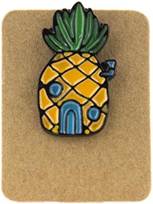 Metal Pineapple House Enamel Pin Badge