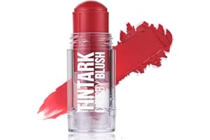 TINTARK Chubby Blush Stick, Fark Stick Viso Make up, Resistente All'acqua e Al Sudore, Lunga Durata, Rosso Matte Blush in Crema, 15g (02 Cherry)