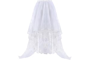 Grebrafan Steampunk Skirt for Corset Women Show Girl Long Skirts Party Clubwear