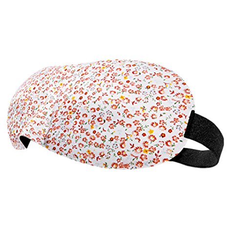 Moolecole New Breathable Eye Mask Contoured 3D Velcro Adjustable Elastic Strap Sleep Mask For Men and Women Best for Travel Blocks the Light 8.3cm*21.5cm Floral