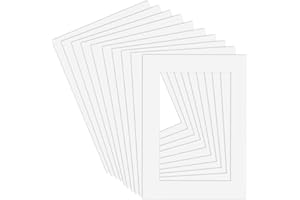 YYTOL A4 Picture Mounts for Frames, 10 Pcs Photo Frame Mounts White Picture Frame Inserts Mount for 7.5 x 5.5 Inch Image Artworks Paintings