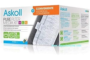 Askoll Ac350014 Pure Filter Media Kit + économique avec Cartouches 3 Action, XL