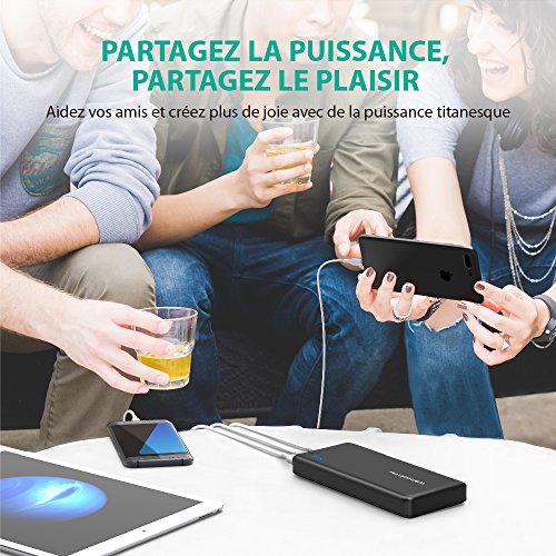 Batterie Externe 26800mAh RAVPower 3 Ports USB Chargeur Portable Li-polym re Autoris en Avion Sortie Totale 5 5A Entr e 2A avec Technologie iSmart 2 0 pour iPhone iPad Galaxy S8 etc - Noir reviews Batterie Externe 26800mAh RAVPower 3 Ports USB Chargeur Portable Li-polym re Autoris en Avion Sortie Totale 5 5A Entr e 2A avec Technologie iSmart 2 0 pour iPhone iPad Galaxy S8 etc - Noir