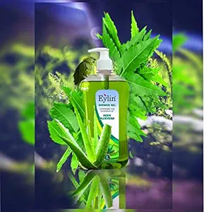EYLIN Herbal Shower Gel - Enriched with Neem & Aloe Vera Body Wash 1 Liter