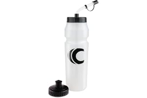 1 liter sportvattenflaska med sugrör och klämlock, BPA-fri, läckagesäker, perfekt för sport som kräver hjälmar som hockey lac
