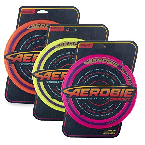 Aerobie- Sprint Ring Disque de Lancer, 6046391 - Coloris aléatoire - 25 cm