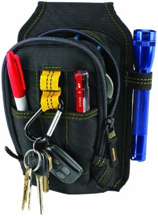 CLC Custom Leathercraft 1504 Multi-Purpose Carry-All Tool Pouch, 9-Pocket,Black,Small