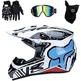 Acolchado cómodo: acolchado totalmente desmontable y lavable para mantener el casco limpio, fresco y sin olores. -Sí, también regalamos a los clientes gratis: 1 guantes todoterreno 2 máscaras 3 máscara